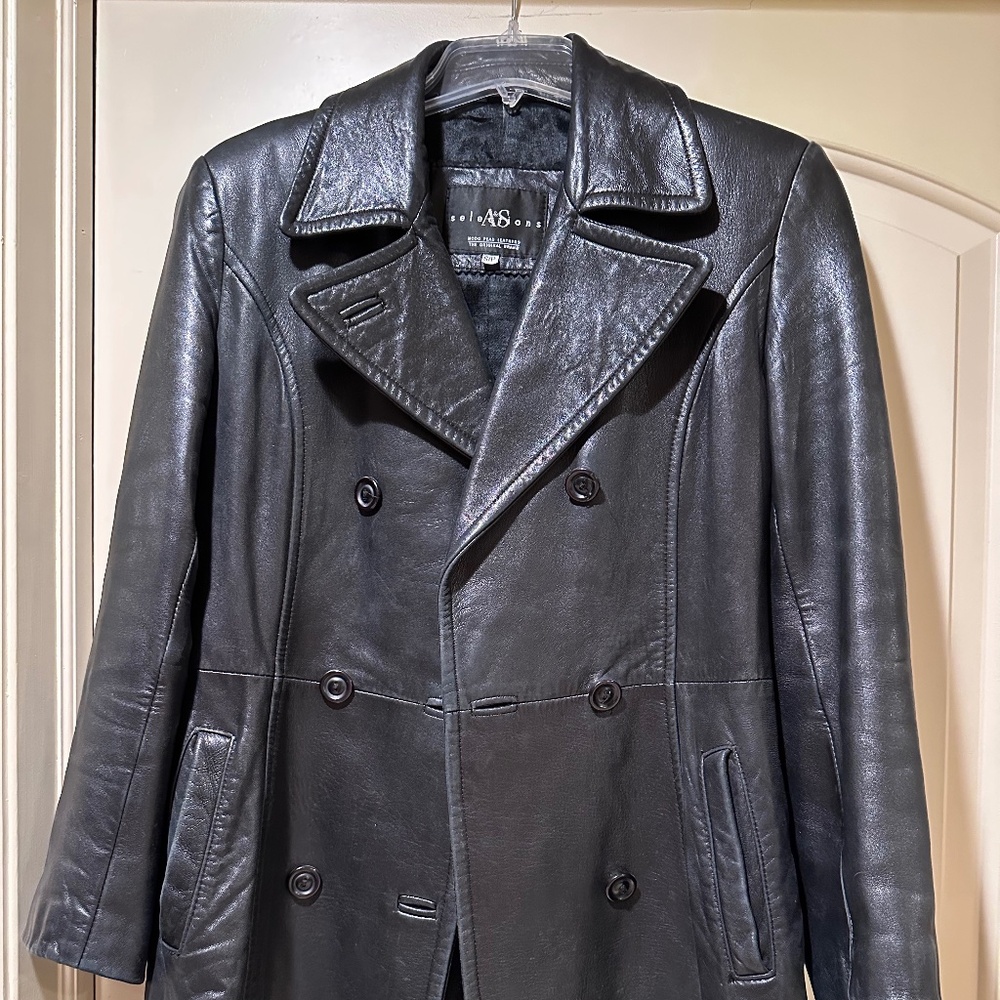 Women's A&S Selections Canadian Modo Peau leather jacket - black - small